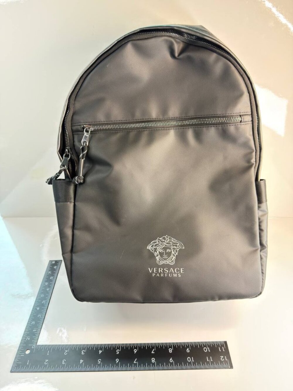Versace Parfums Lightweight Backpack – Black Designer Backpack